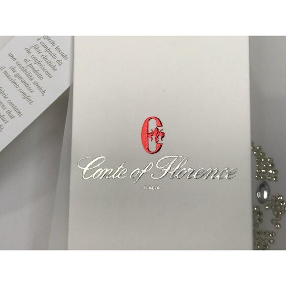 Conte Of Florence Turtleneck Wonens Size Medium White Embellished Apres Ski - Picture 5 of 15